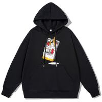 Would You Like A Cigarette Personality Hoodies Men Oversized Cotton Clothes 2023 New Spring Streetwear Warm Couple Hoody Size XS-4XL