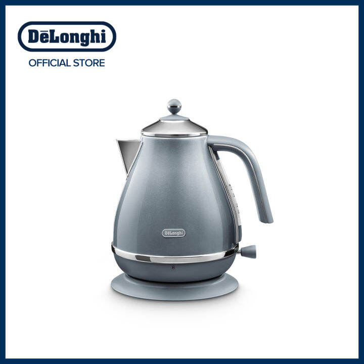 De'Longhi Icona Metallics Stainless Steel 1.7L Kettle (Azure/ Beige