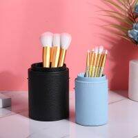 【YD】 Leather Makeup Tools Holder Pens Storage Cup Organizer