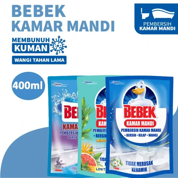 Bebek Bathroom Pembersih Kamar Mandi Pouch 400 Ml Lemon Lazada Indonesia