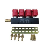 Injectors 4cyl HBO LPG CNG Gas Ramp 3ohm Type 30 Injector Red