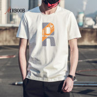 AIRBOOB เสื้อยืดแขนสั้นผู้ชาย,เสื้อยืดลำลองสำหรับผู้ชายแขนหลวม