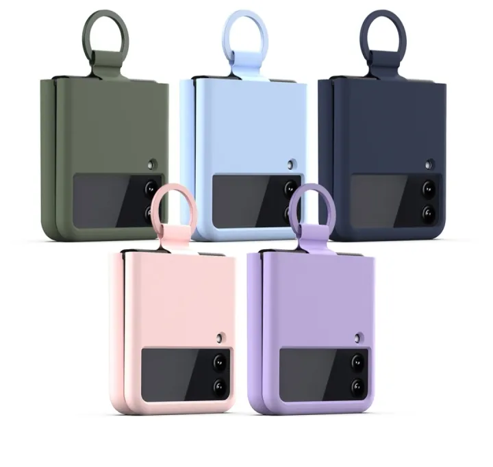 Samsung Galaxy Z Flip 4 Silicone Cover Case With Ring 5 Colors Lazada PH