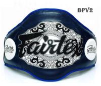 Fairtex Belly Protector BGV2 Navy Blue ( Free size ) Training Muay Thai MMA K1เป้าท้องแฟร์แท็กซ์ BPV2 สีน้ำเงิน