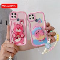 เคสตลกสำหรับ RealmeC25 C25s C12เคสโทรศัพท์ซิลิโคนนิ่มน่ารัก Realme Narzo เคส20A สำหรับสุภาพสตรีสาวๆพร้อมสายรัดข้อมือขาตั้ง