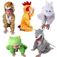 Baby Cartoon Romper Newborn Infant Hooded Jumpsuits Kids Boy Girl Spring Pajamas Onesies Clothing Animal Costumes Sleepwear