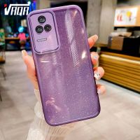 VRQR เคสสำหรับ Xiaomi POCO F3 F4 5G Redmi K40 Pro K40S ระดับไฮเอนด์เคสลายกากเพชรการไล่ระดับสีของกล้องรวมทุกอย่างโปร่งใสเคสกันกระแทก