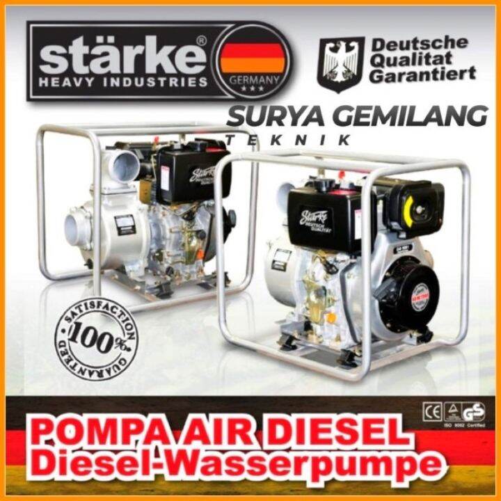 Pompa Irigasi Alkon Solar Diesel 2 inch DWP 50 Water Pump Starke DWP80