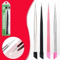 Double Ended Silicone Nail Art Tweezers Pressing Head Stickers Rhinestones Pick Up Clip Eyelash Extension Makeup Tools