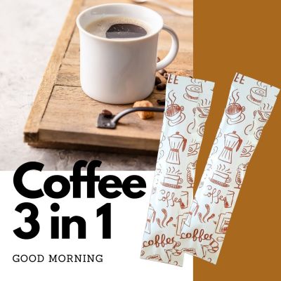 กาแฟสำเร็จรูป 3 อิน 1 ชนิดผง ซองเดี่ยว พร้องดื่ม กลิ่นหอมกาแฟคั่ว รสชาติเข้มข้น  กาแฟอาราบิก้า Coffee 3 in 1