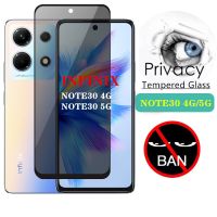 คลุมทั้งหมดปกป้องหน้าจอสำหรับป้องกันการสอดแนม Infinix Note 30 Pro 4G กระจกความเป็นส่วนตัว Note30สำหรับ NOTE30Pro กระจกเทมเปอร์ฟิล์มป้องกัน