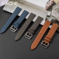 （Bar watchband）EACHE สายรัดสายนาฬิกาข้อมือฝ่ามือหนังวัวแท้,สายนาฬิกาข้อมือด้านบนธัญพืช18มม. 20มม. 22มม.