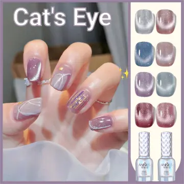 Universal Rainbow Cat Eye Gel Polish Holographic Cat Eye Nail Polish Glitter Nail Gel Polish Varnish Nail Art Nail Salon Manicure 1 Bottle 7ml Glass A