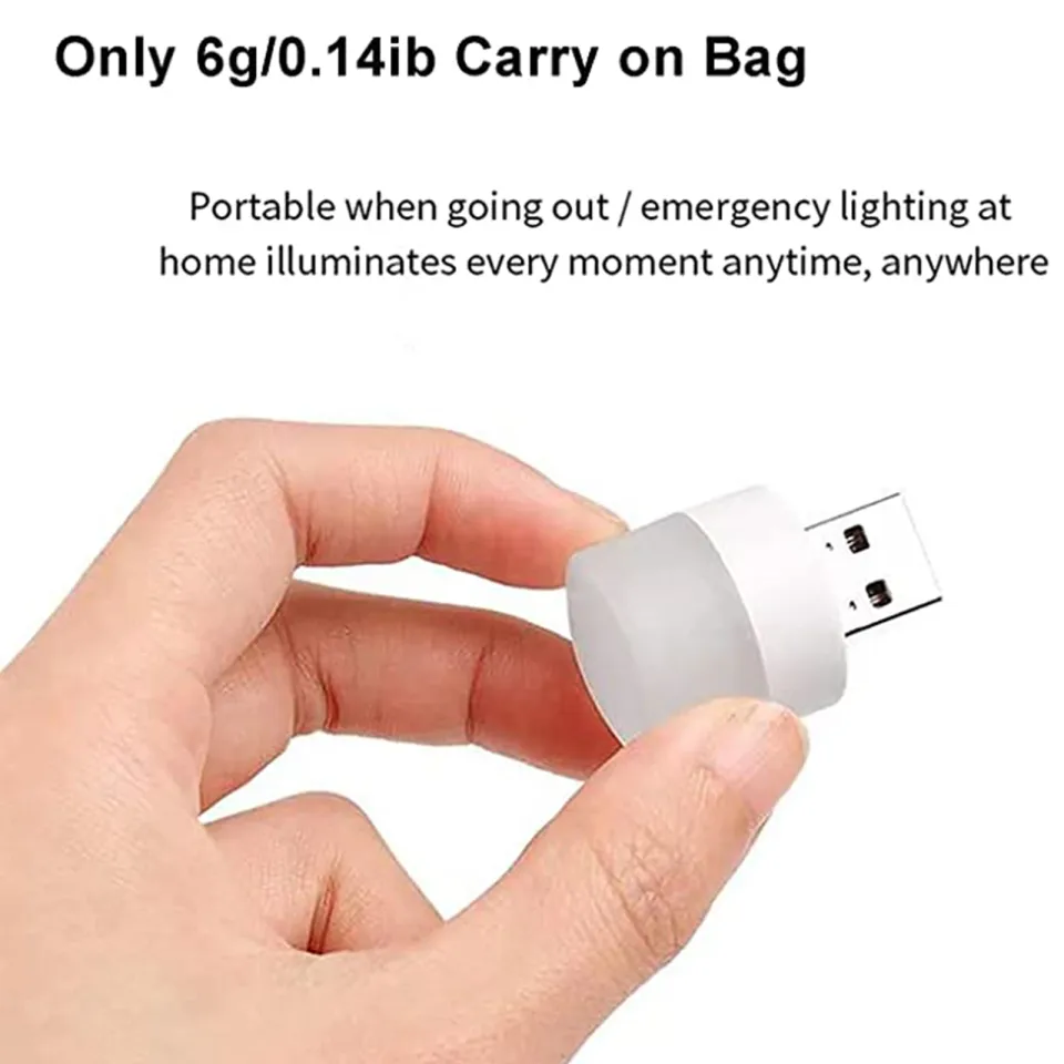 USB Night Light, USB LED Light, Energy-Saving Light, Compact LED Bulb,  Portable Lighting, Ambient Lighting, Decorative Lamp, Mini USB Light for  Car