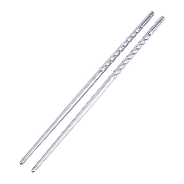 on-sale-allinit-2-pairs-chinese-fashion-anti-skip-stainless-steel-chopsticks-portable-reusable-chopstick-food-grade-material-screw-thread-convenient-and-easy-to-clamp