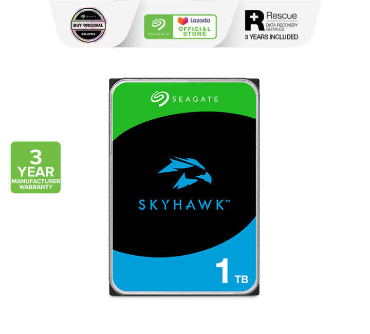 Seagate SkyHawk 1TB Surveillance Hard Drive SATA 6Gb/s 64MB Cache 3.5-Inch  Internal Drive (ST1000VX005) Lazada