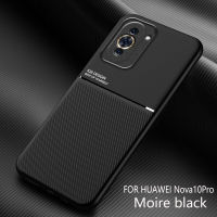 Huawei Nova 10 Pro Case,EABUY Fashionable New Style Moire Embedded Iron Plate Ring-free Bracket Phone Case (Compatible with Magnetic Car) for Huawei Nova 10 Pro