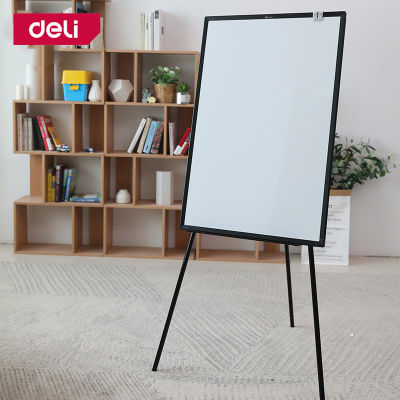 Deli กระดานฟลิปชาร์ท กระดานไวท์บอร์ดฟลิปชาร์ท กระดานไวท์บอร์ดขาตั้ง กระดานไวท์บอร์ด กระดานขาตั้ง เขียนลื่น ลบง่าย Whiteboard