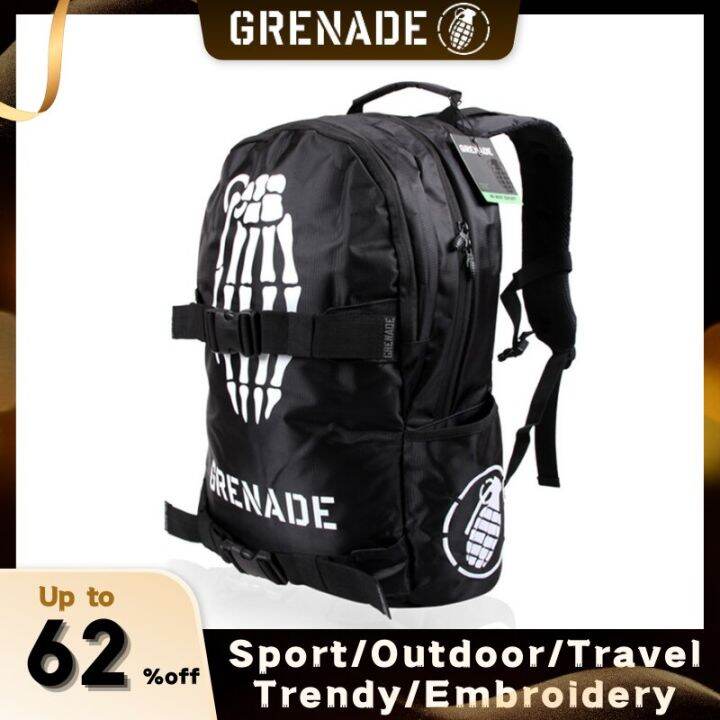 grenade-sport-backpack-multifunctionl-bag-skateboard-laptop-pack-large-capacity-unisex-travel-outdoor-cycling-student-backpack