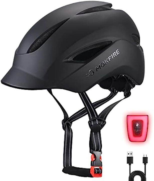 bike helmet with safety light