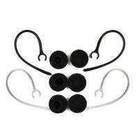 Ear Hook Kit Replacement for Bluetooth earhook 2-black, 2-clear clip loop (6-free Foam Buds)