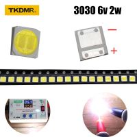 TKDMR 100/50ชิ้น LED Backlight พลังงานสูง2W 3030 6V 15000-20000Kl อุณหภูมิสี200-250MA แอพพลิเคชั่นโทรทัศน์สีขาว