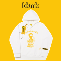 Bkmk แจ็คเก็ตทรงหลวมผ้าฝ้ายพิมพ์ลายอนิเมะเครื่องปรับอากาศ,เสื้อกันหนาวมีฮู้ดลำลองสำหรับผู้ชาย