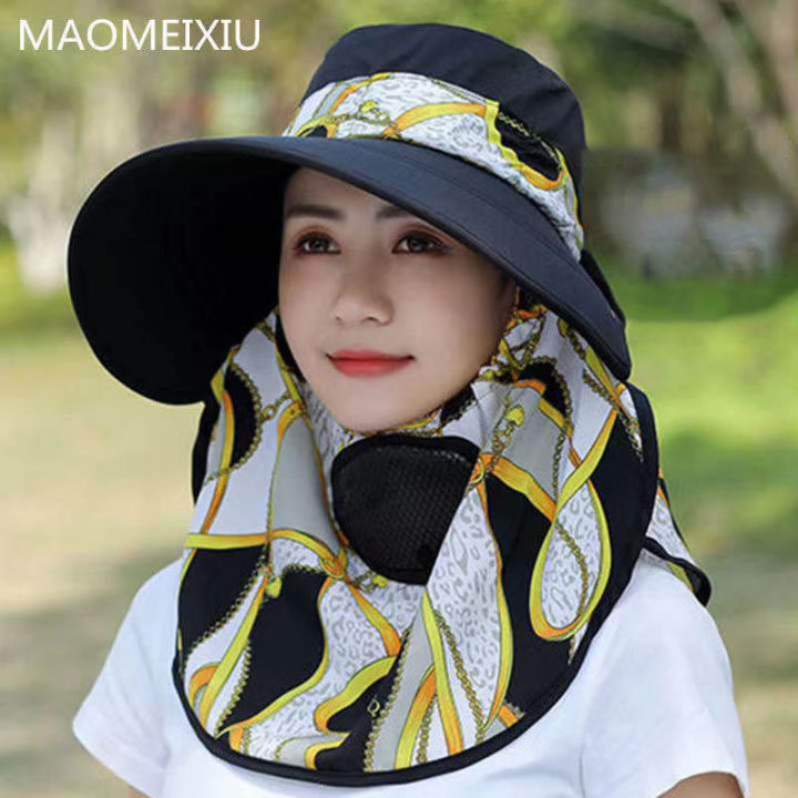 mno-9-bucket-hat-หมวกคลุมหน้า-หมวกกันแดด-หมวก-หมวกอุนจิ-หมวกสานหมวกกันแดดหมวกกันแดดปิดหน้า-คลุมต้นคอ-uvกันแดด