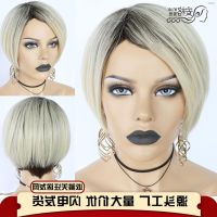 ? วิกผม cos Amazon fashion inclined Liu Haijian discoloration bobo hair wig