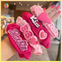 LJ5FD14O แฟชั่นสำหรับผู้หญิง ตุ๊กตาบาร์บี้ scrunchie สีทึบทึบ อีลาสติก เชือกมัดผม ที่มัดผม อุปกรณ์เสริมผม ยางรัดผม สำหรับผู้หญิง