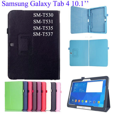 สำหรับ Samsung Galaxy Tab 4 10.1 SM-T530 T531 T535 T537ฝาครอบ Coque Funda แท็บเล็ตสมาร์ท PU หนังเชลล์กรณี Samsung Galaxy Tab A 10.1 SM-T530 SM-T531 SM-T535