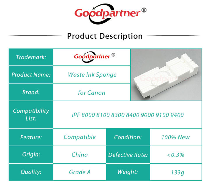 1x-mc08-mc-08เสียหมึกถัง-pad-ฟองน้ำสำหรับ-canon-imageprograf-ipf-8000-8100-8300-8300-8300วินาที8400วินาที8400se-9000-9100-9400-9400-9400วินาที