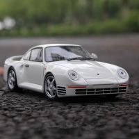 1:24โมเดลรถโลหะผสม Porsche 959ยานพาหนะของเล่นจำลองเก็บของขวัญที่ไม่ใช่รีโมทคอนโทรลชนิดรถขนส่งของเล่น