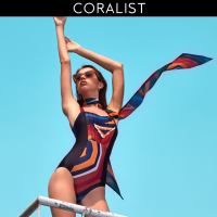 [Coralist Swimwear] ชุดว่ายน้ำวันพีซ One-piece สายเปีย รุ่น Lilla สี Splice/Midnight (CREX172)