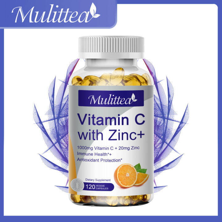 Mulittea Vitamin C Với Kẽm Vitamin C 1000mg Và Kẽm 20mg để Hỗ Trợ Miễn ...