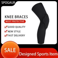 [Rear Waves]1ชิ้น SPOGUAR บาสเกตบอลรองเข่า SleeveBrace ยืดหยุ่น Kneepad วอลเลย์บอลโฟมสนับสนุนวอลเลย์บอลสนับสนุน