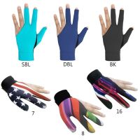 Pool Gloves Billiards Left Right Hand 3 Fingers Breathable Billiards Glove for Snooker Cue Sport Man Woman Elastic Nylon