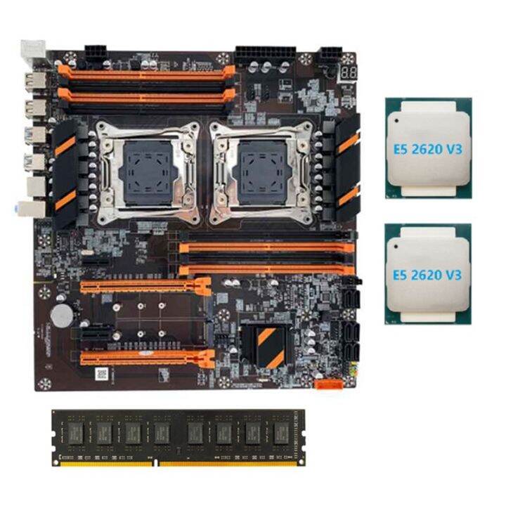 x99-dual-cpu-motherboard-lga2011-support-ddr4-ecc-memory-motherboard-with-2xe5-2620-v3-cpu-ddr4-4gb-2133mhz-ram