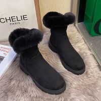 Womens snow boots winter with fleece thickening 2023 new non-slip short cotton shoes women wear warm Martin boots