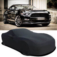 ที่คลุมรถสีดำทั้งคันในร่มกันฝุ่นกันฝุ่นกันยูวีสำหรับ Ford Mustang 2010-2021กำหนดเอง