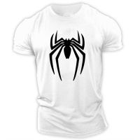 Fashion Casual Sports High Quality Cotton Printed Spider Round Neck Short Sleeve Plus Size MenS T-Shirt Comfortable And Loose S-4XL-5XL-6XL