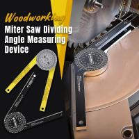 Zezzo® Woodworking Aluminum Miter Protractor Portable 360 Degree Saw Finder Gauge Goniometer Angle Finder Arm Measuring Ruler