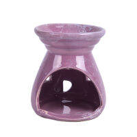 HONG Ceramic Essential Oil Lamps Hollow Stars Moon Pattern Tea Light Candle Holder