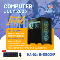 [MA-02] คอมประกอบ I9-13900KF เจน 13 / RTX 4090 24GB / D5 32GB 5200MHz / M.2 NVMe 512GB / 1000W. คอมพิวเตอร์ คอมเกมมิ่ง