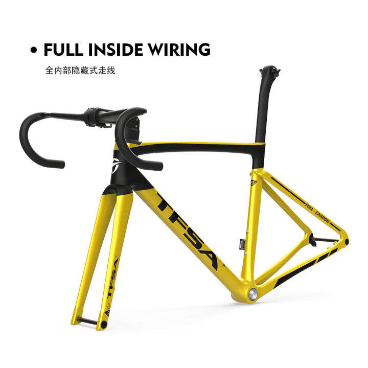 TFSA 870g Carbon Road Bike Frame FULL INTERNAL Disc Brake Bicycle