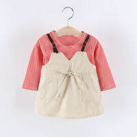 Girls long sleeve dressแขนยาวเด็กผู้หญิงเอี๊ยมกระโปรงสวย1~2years