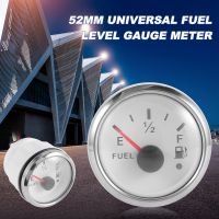 52mm Fuel Level Gauge 0-190Ohm Switchable 240-33Ohm Fuel Oil Level Meter Waterproof Boat Car Gauges with Alarm