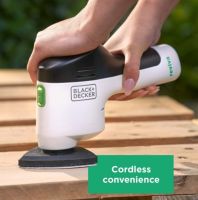 REVDS12C-B1 เครื่องขัดกระดาษทราย ทรง xiaomi minimal ทันสมัย ไร้สาย แบตตารี่ 12V black decker