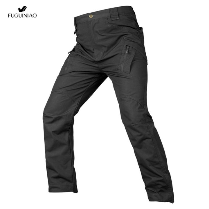 fuguiniaoกางเกงสีพื้นผู้ชาย-กางเกงกันรอยกันน้ำกันหนาวระบายอากาศได้ดีกางเกงใส่ได้กับทุกชุดกันน้ำระบายอากาศ