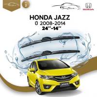 ก้านปัดน้ำฝนรถยนต์ ใบปัดน้ำฝน HONDA  JAZZ  (GE) ปี 2008-2014 ขนาด 24 นิ้ว  , 14 นิ้ว (รุ่น 2 หัวล็อค U-HOOK)